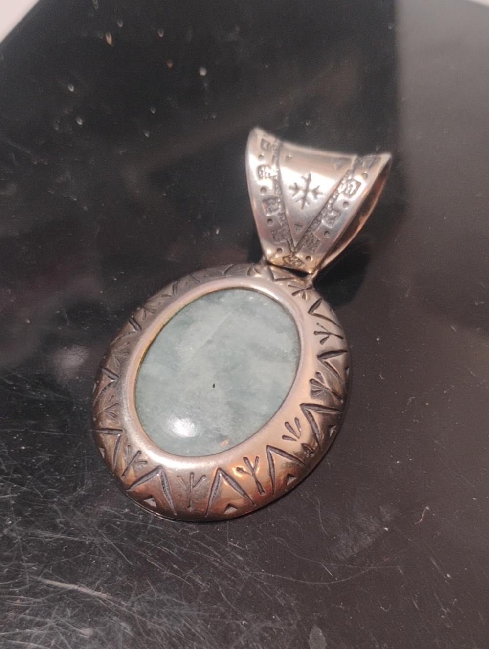 Carolyn Pollack 925 Sterling Silver Pendant With Inlaid Stone - Picture 2 of 6
